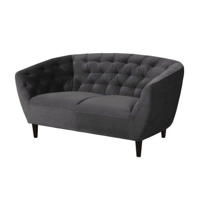 Sofa Riana 2 osobowa grafit Velvet
