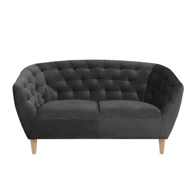 Sofa Riana 2 osobowa grafit Velvet