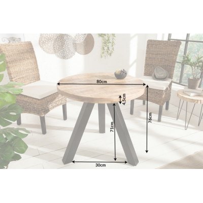 Stół Multi Mango Ring 80 okrągły drewniany masywny