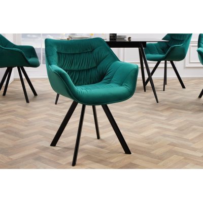 Krzesło Miami ciemnozielone Velvet