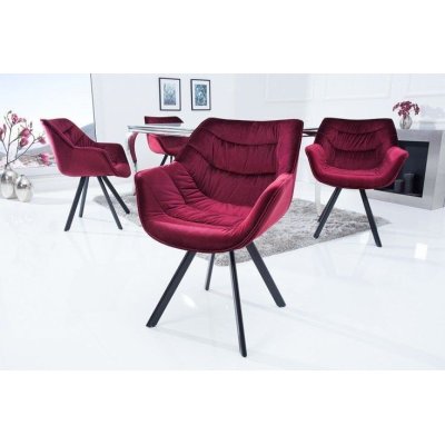 Krzesło Miami Bordowe Velvet