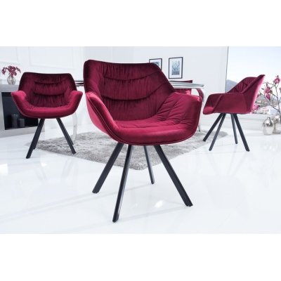 Krzesło Miami Bordowe Velvet
