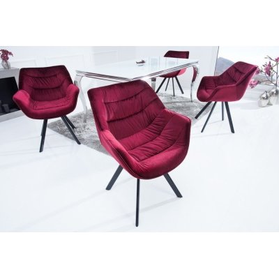 Krzesło Miami Bordowe Velvet