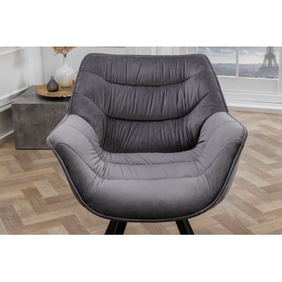 Krzesło Miami Szare Velvet