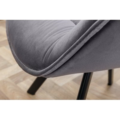 Krzesło Miami Szare Velvet