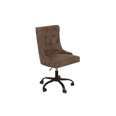designerski brązowy fotel biurowy do biurka