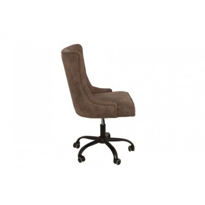 designerski brązowy fotel biurowy do biurka 