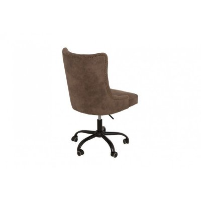 designerski brązowy fotel biurowy do biurka 