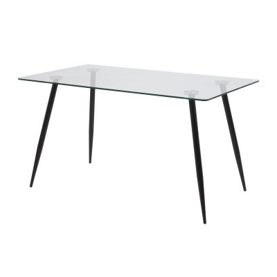 szklany stół do jadalni z hartowanego szkła w modnym designu