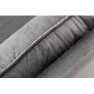 nowoczesna sofa w szarym kolorze wykonana z aksamitnej tkaniny