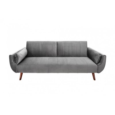nowoczesna sofa w szarym kolorze wykonana z aksamitnej tkaniny
