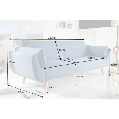Rozkładana sofa Monaco jasnoniebieska