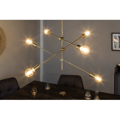 Lampa War wisząca złota