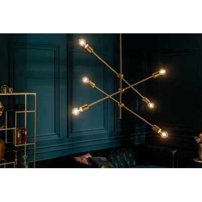 Lampa War wisząca złota